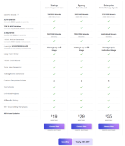 pricing